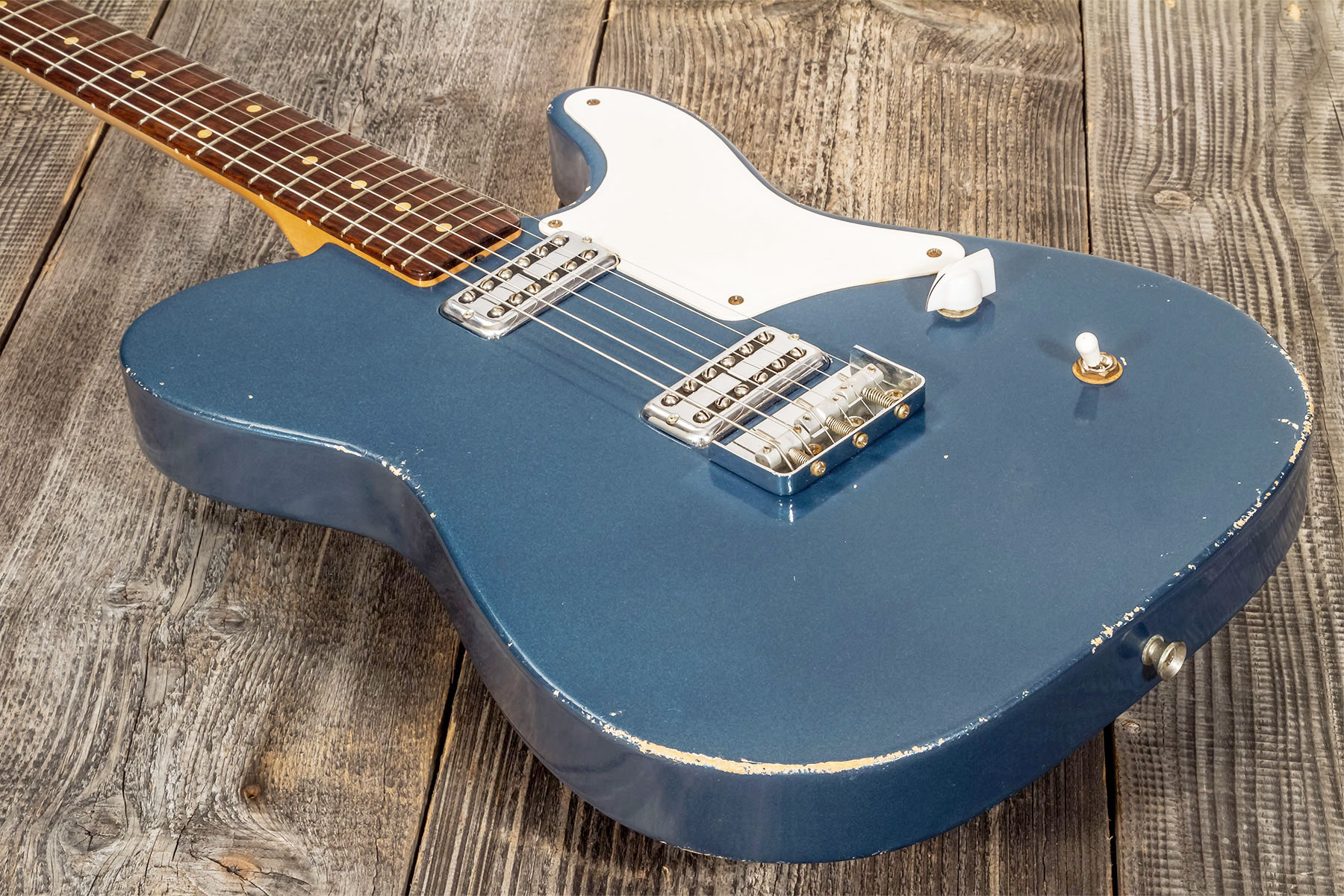 Rebelrelic Carmelita 2h Tv Jones Ht Rw #62165 - Medium Aged Lake Placid Blue - Televorm elektrische gitaar - Variation 2