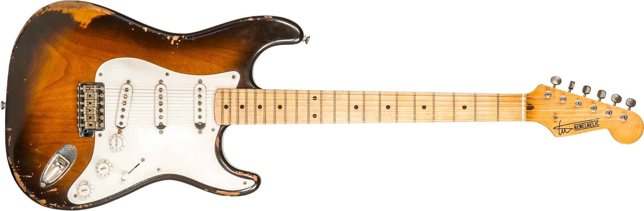 Rebelrelic S-series 54 3s Trem Mn #230103 - Medium Aged 2-tone Sunburst - Elektrische gitaar in Str-vorm - Main picture