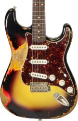 Elektrische gitaar in str-vorm Rebelrelic S-Series 62 #62110 - Heavy aging 3-tone sunburst