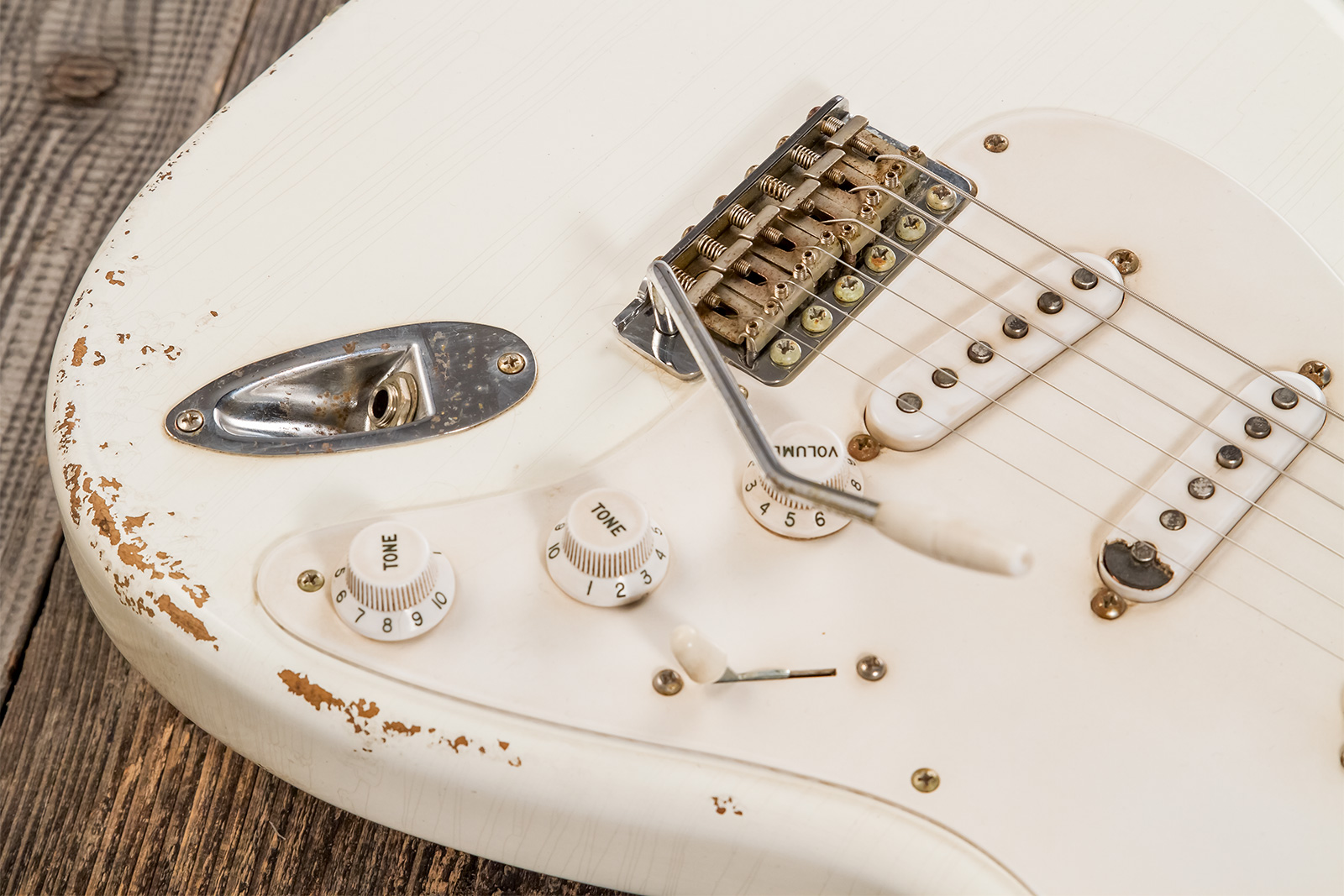 Rebelrelic S-series 1955 3s Trem Mn #240401 - Olympic White - Elektrische gitaar in Str-vorm - Variation 5