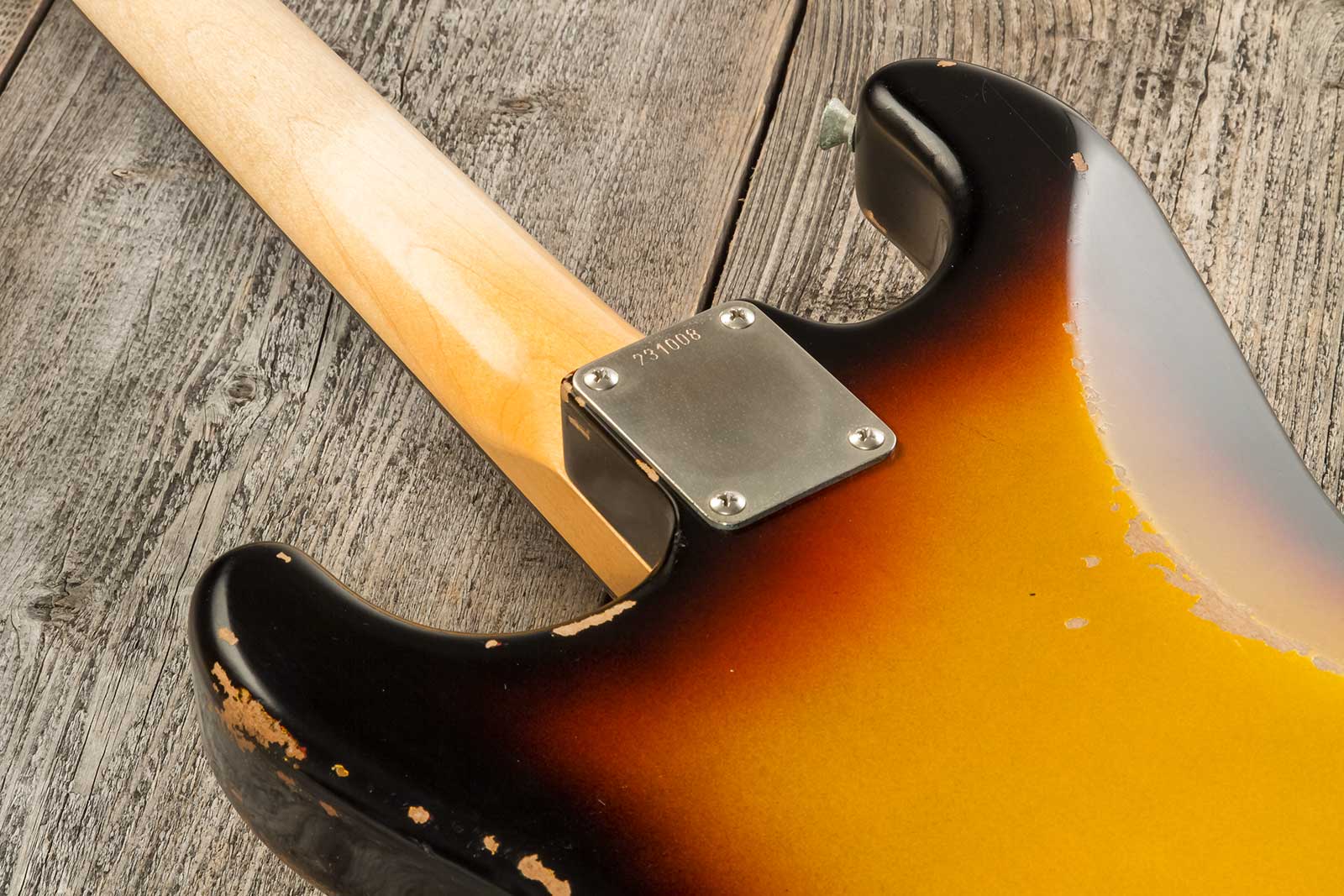 Rebelrelic S-series 1961 Hardtail 3s Ht Rw #231008 - 3-tone Sunburst - Elektrische gitaar in Str-vorm - Variation 6