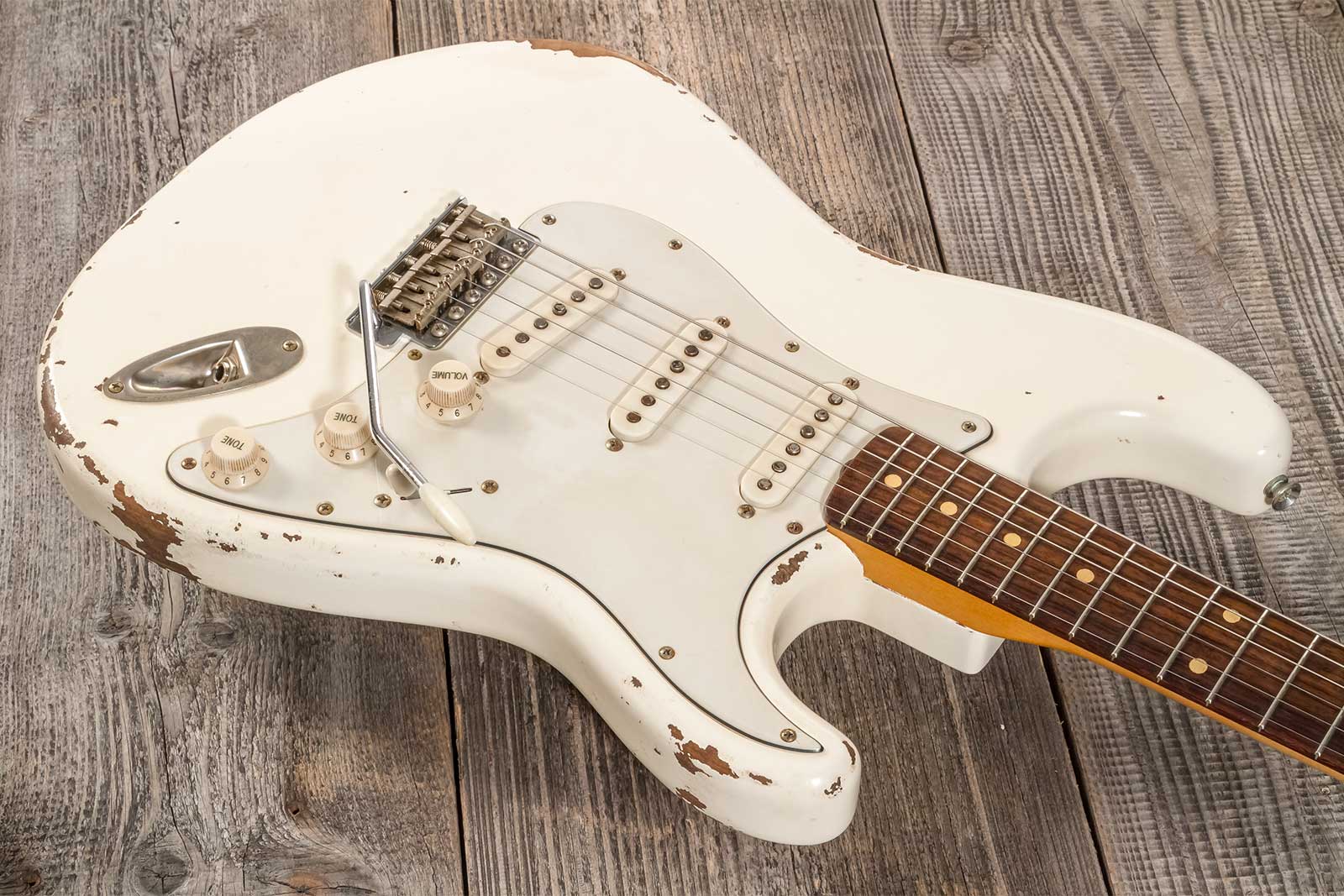 Rebelrelic S-series 1962 3s Trem Rw #231002 - Olympic White - Elektrische gitaar in Str-vorm - Variation 2