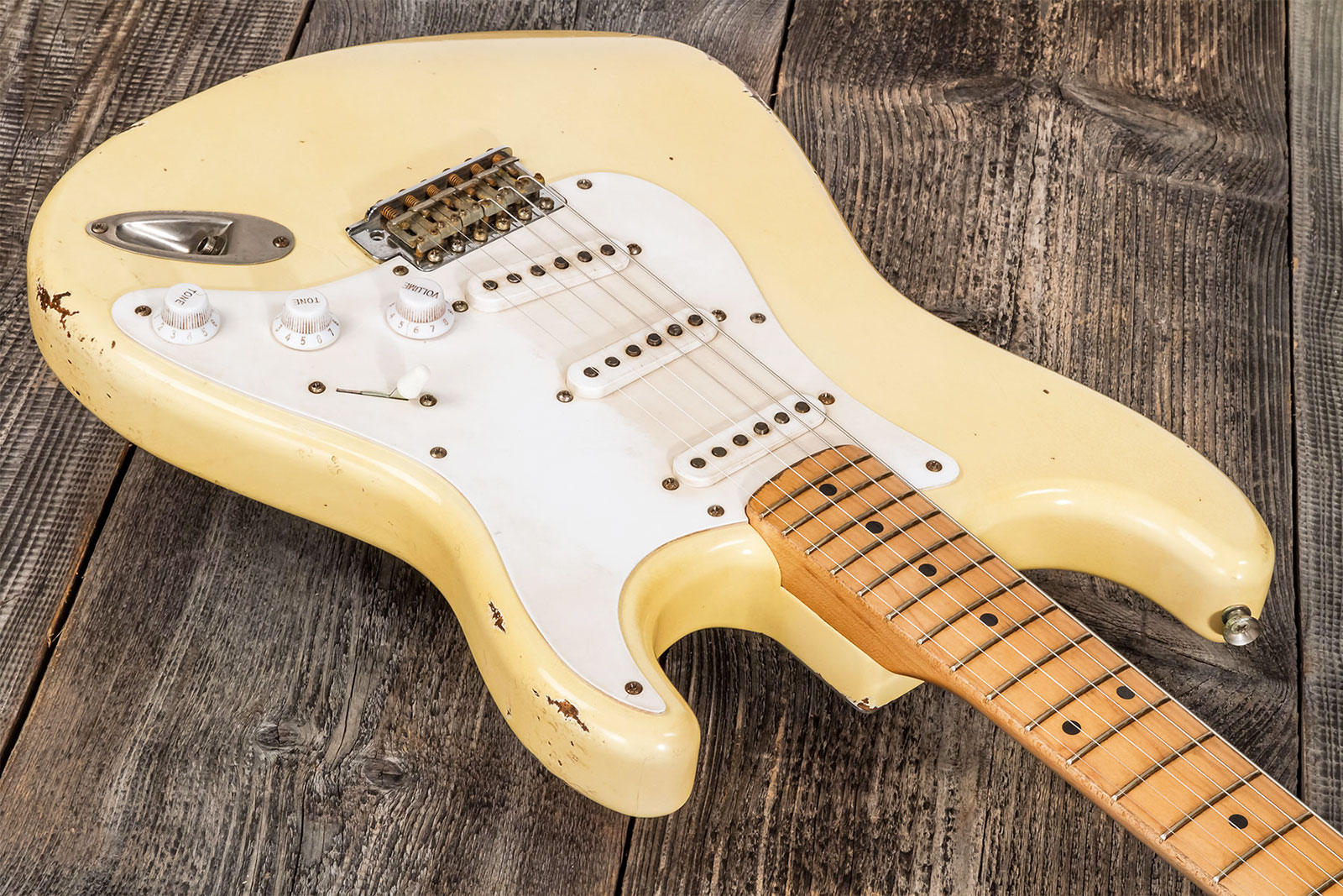 Rebelrelic S-series 55 3s Trem Mn #62191 - Light Aged Banana - Elektrische gitaar in Str-vorm - Variation 2