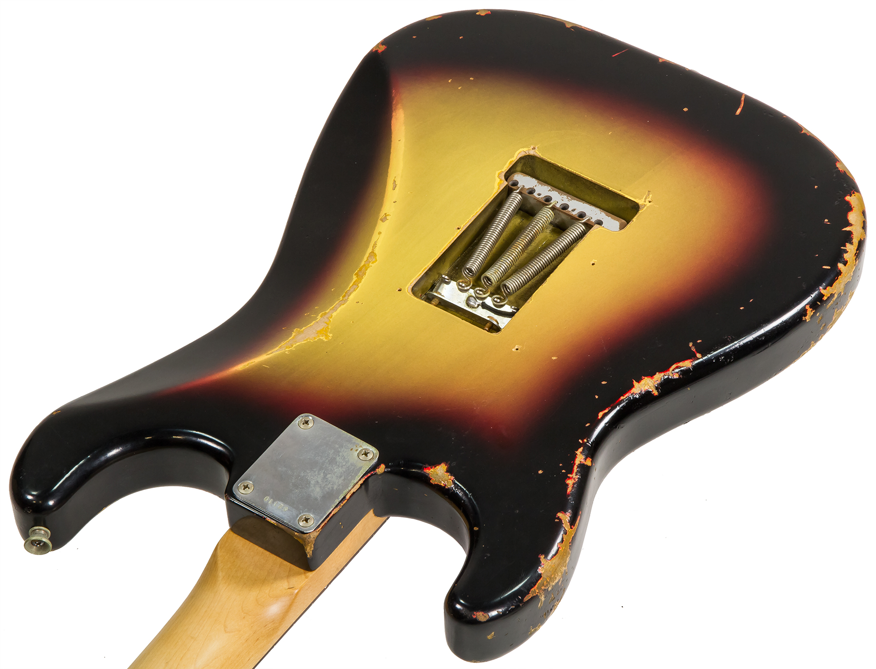 Rebelrelic S-series 62 Rw #62110 - Heavy Aging 3-tone Sunburst - Elektrische gitaar in Str-vorm - Variation 3