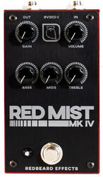 Overdrive/distortion/fuzz effectpedaal Redbeard effects Red Mist MKIV Boost Distortion