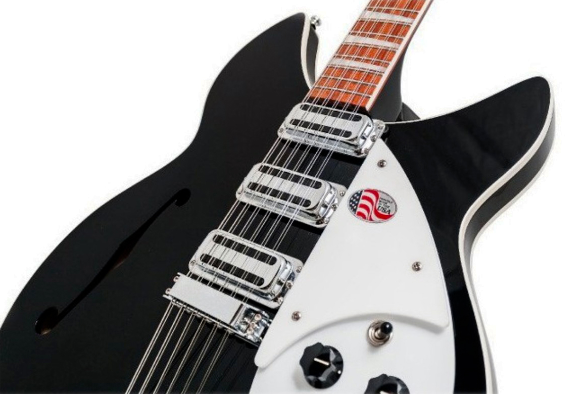 Rickenbacker Model 1993 Plus Jg 12c 2h Ht Rw - Jetglo - Semi hollow elektriche gitaar - Variation 1