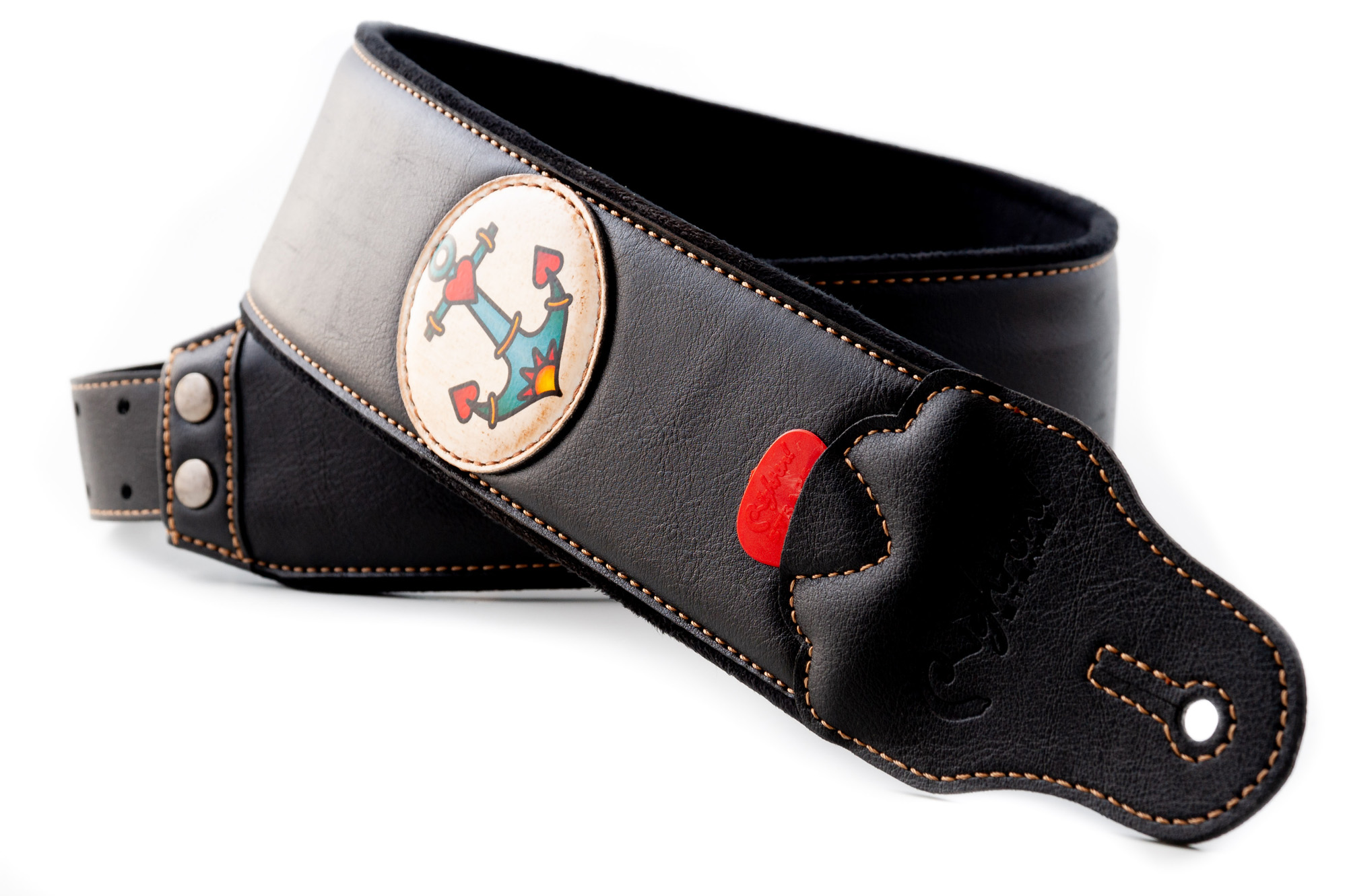 Righton Straps Courroie Vegan Tatoo Anchor - Gitaarriem - Variation 1