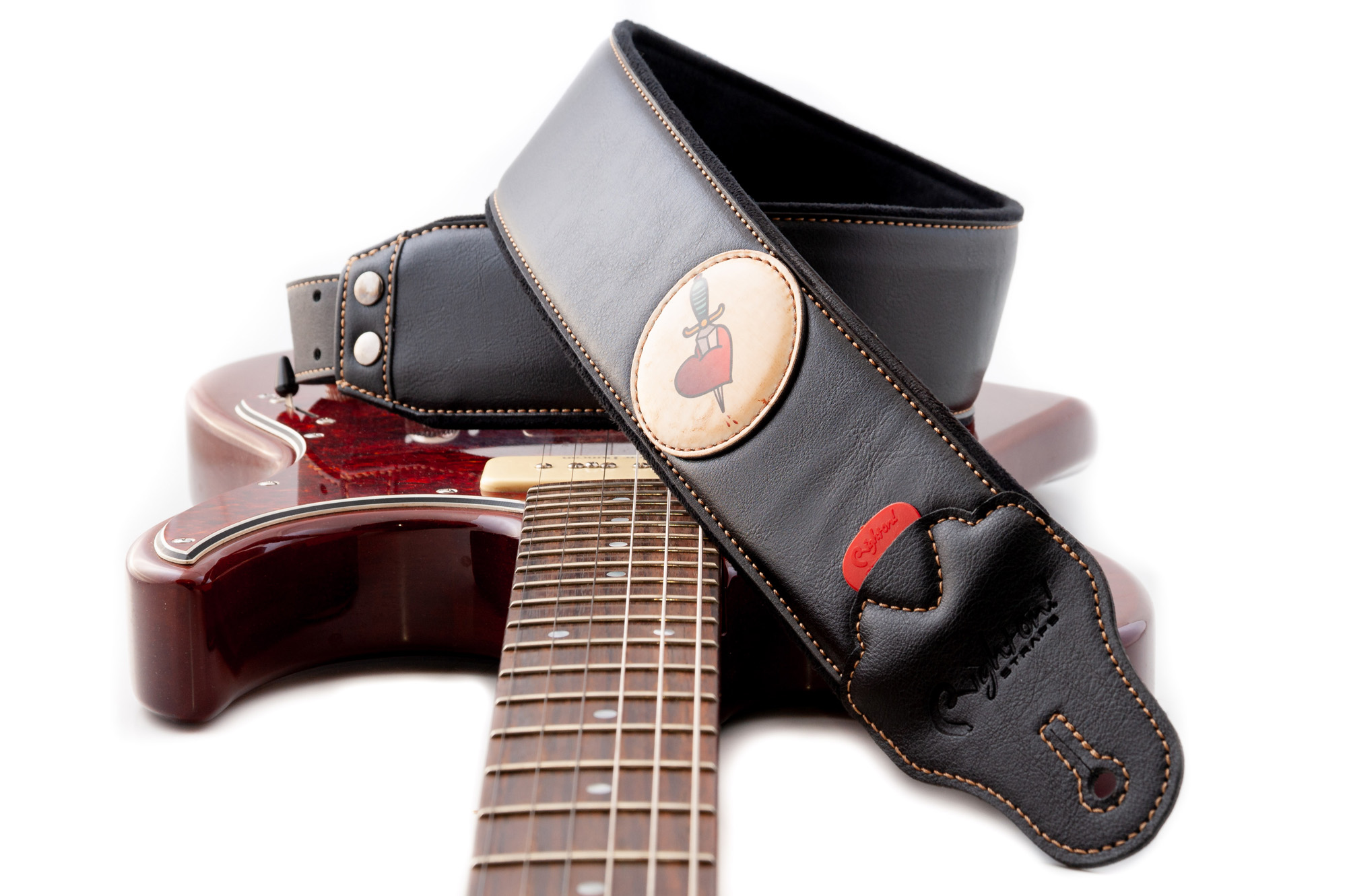 Righton Straps Courroie Vegan Tatoo Heart - Gitaarriem - Variation 5
