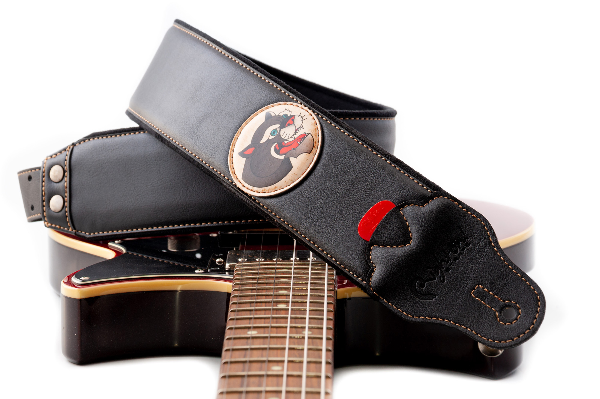 Righton Straps Courroie Vegan Tatoo Panther - Gitaarriem - Variation 5