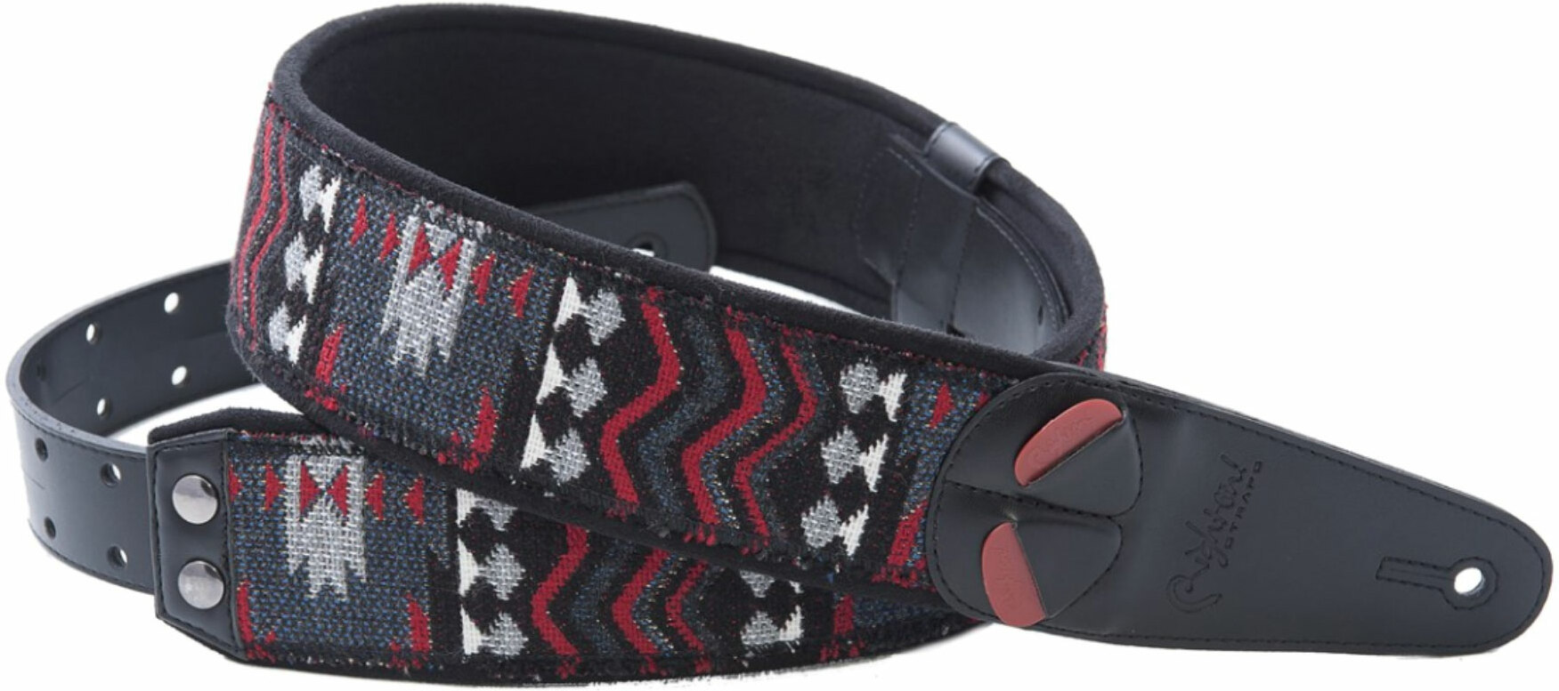 Righton Straps Vegan Mojo Azteca Guitar Strap 2.3inc Black - Gitaarriem - Main picture