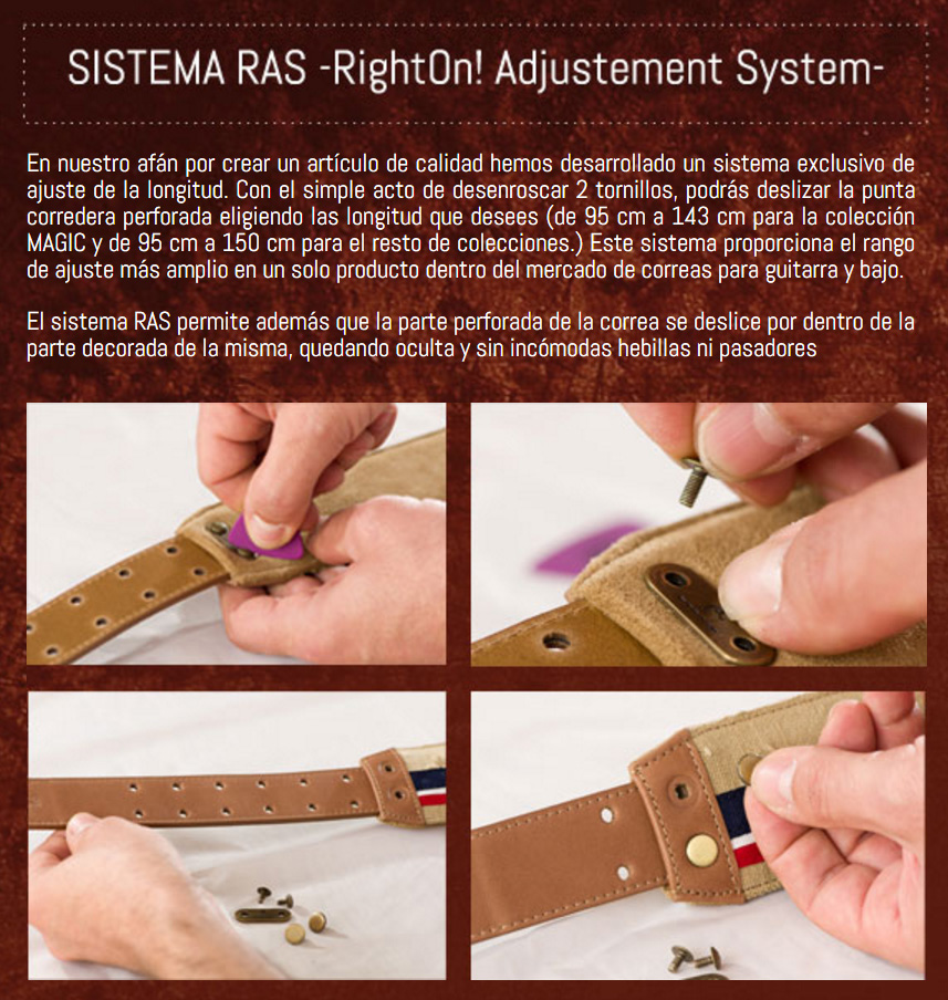 Righton Straps Funky Funkystein Woody - Gitaarriem - Variation 1