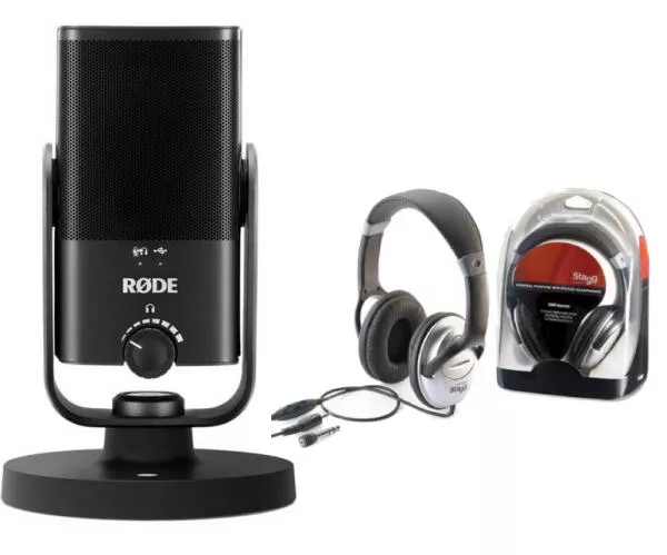 Microfoon set met statief Rode NT-USB MINI +  Stagg Shp2300H
