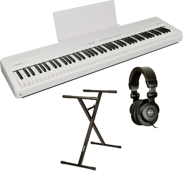Roland Fp-40 Wh+ Casque X-hp1 + Stand - Blanc - Toetsenbord set - Main picture