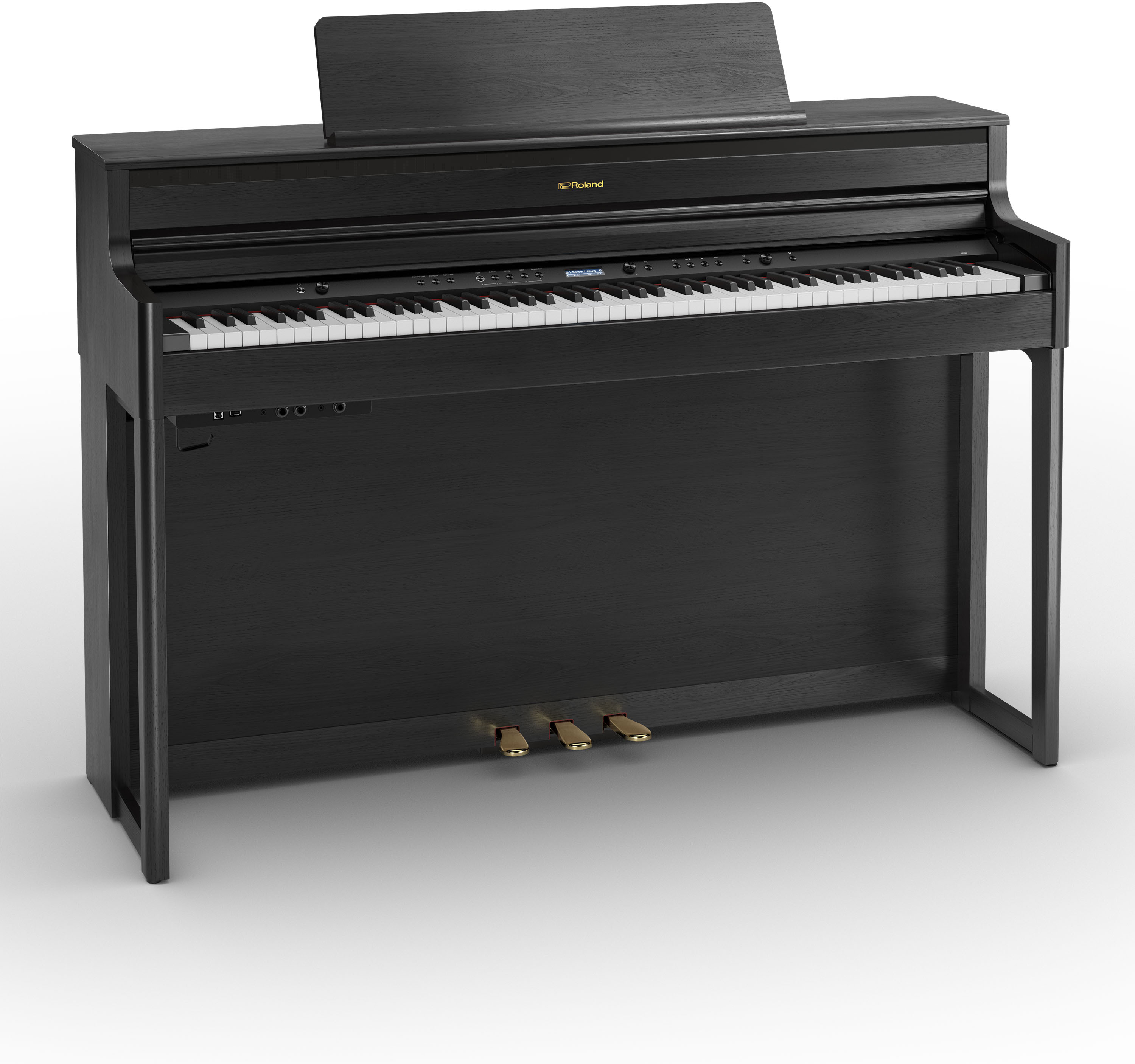 Roland Hp704 Ch - Noir Mat - Digitale piano met meubel - Main picture