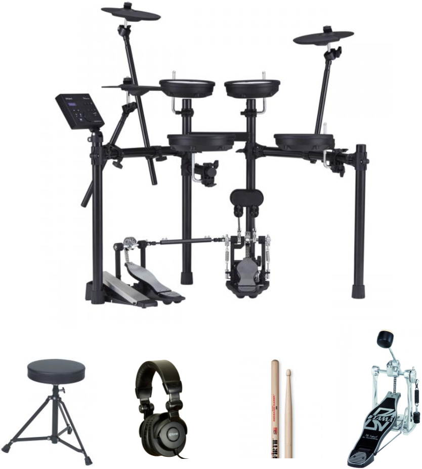 Roland Td-07dmk V-drums Kit Bundle Complet - X-hp1 + Dt90 + Vic5a  + Hp30 - Drum Promo Set - Main picture