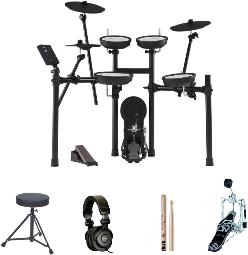 Roland Td-07kv Bundle Complet - X-hp1 + Dt90 + Vic5a + Hp30 - Drum Promo Set - Main picture