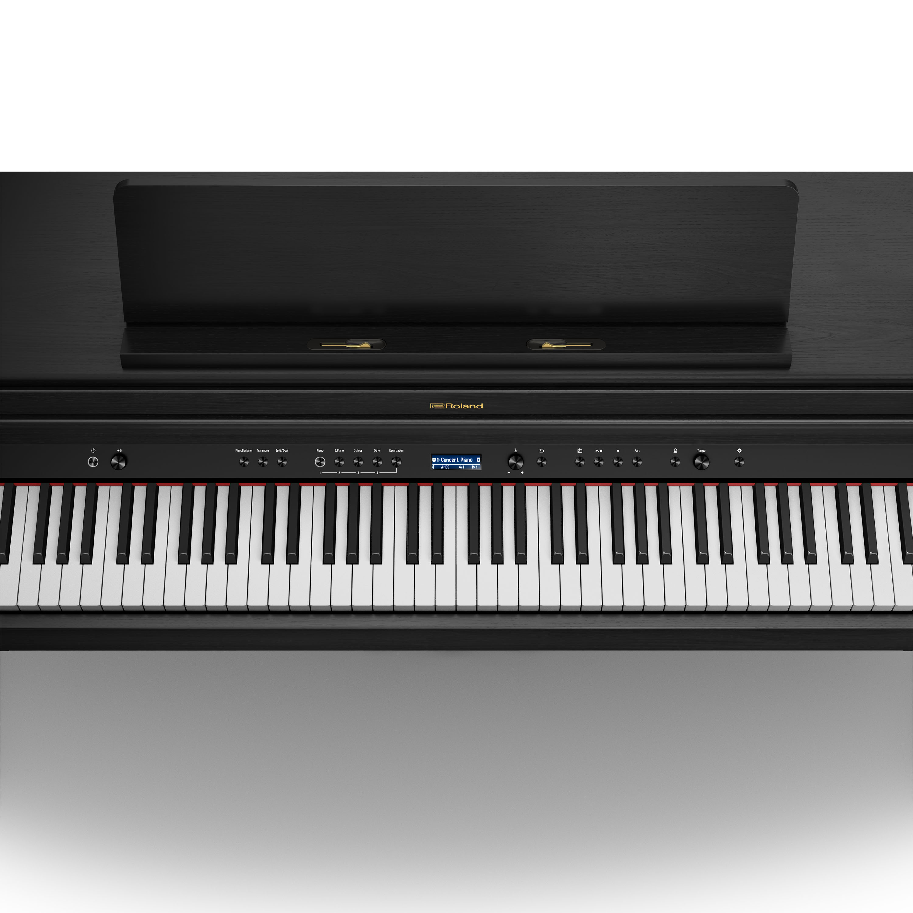 Roland Hp704 Ch - Noir Mat - Digitale piano met meubel - Variation 2