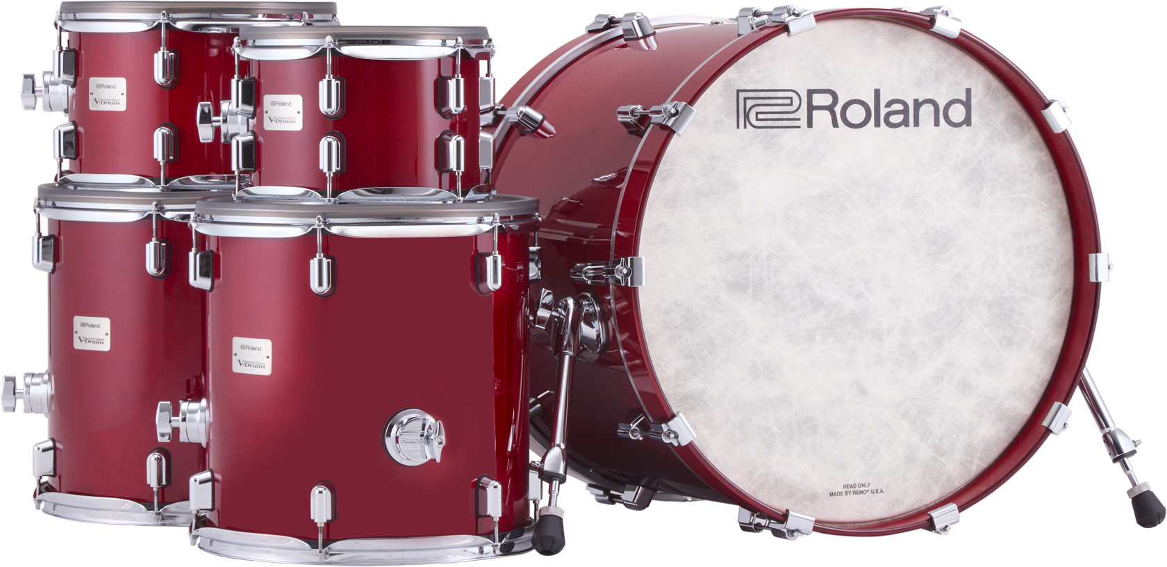Roland Vad716 V-drums Kit - Gloss Cherry - Elektronisch drumstel - Variation 1