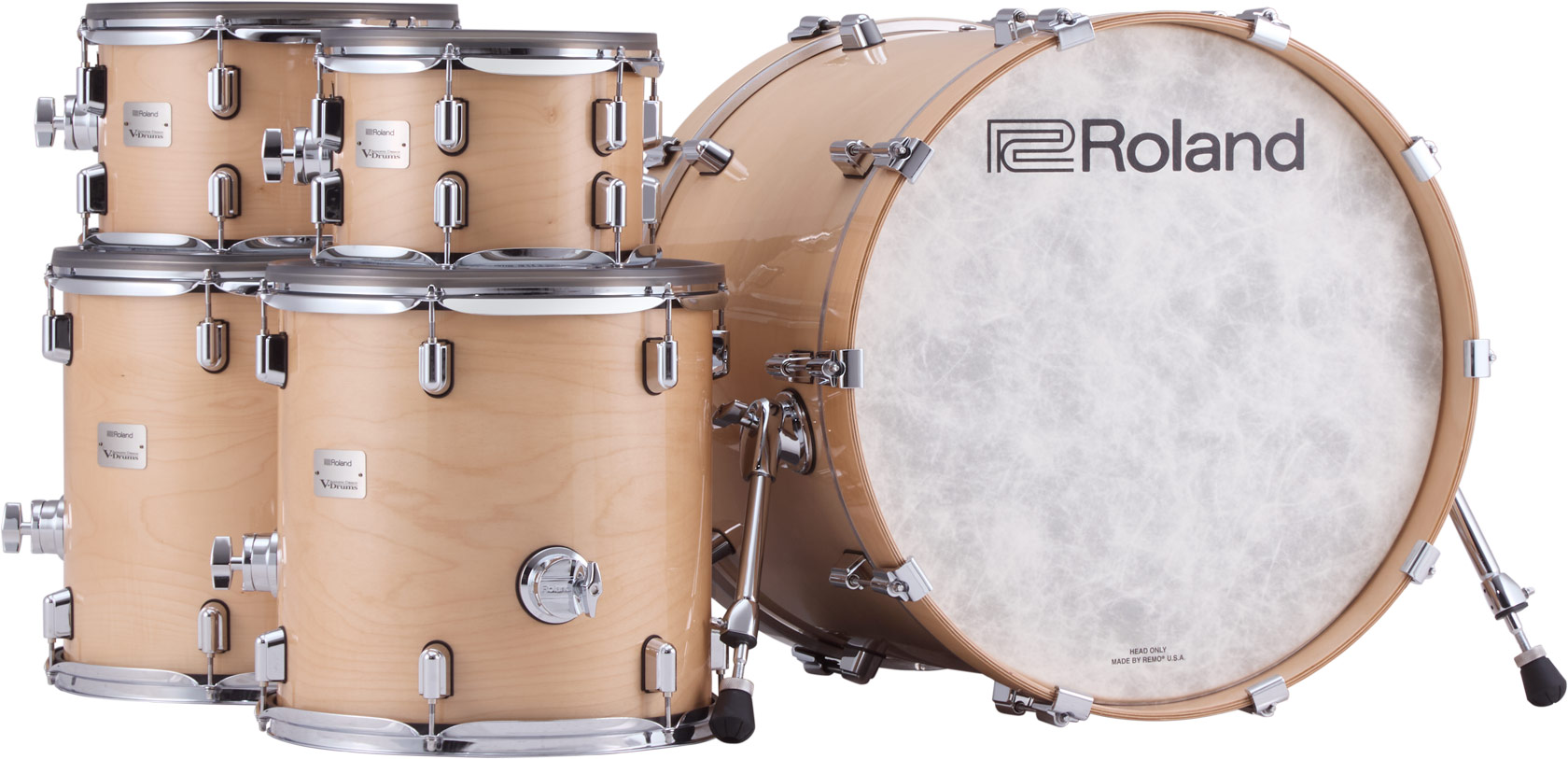 Roland Vad716 V-drums Kit - Gloss Natural - Elektronisch drumstel - Variation 1