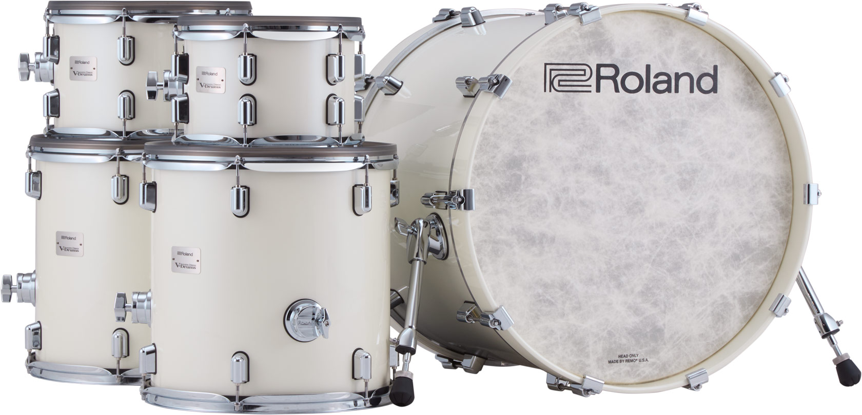 Roland Vad716 V-drums Kit - Pearl White - Elektronisch drumstel - Variation 1