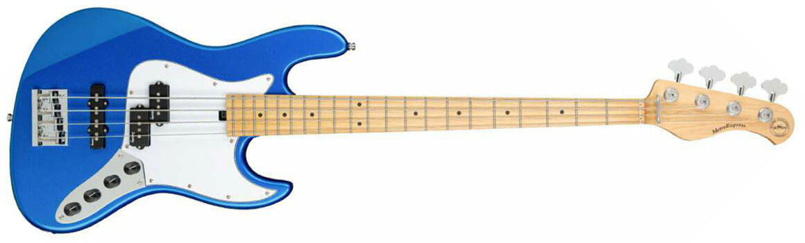 Sadowsky Hybrid P/j Bass 21 Fret 4c Metroexpress Mn - Ocean Blue Metallic - Solid body elektrische bas - Main picture