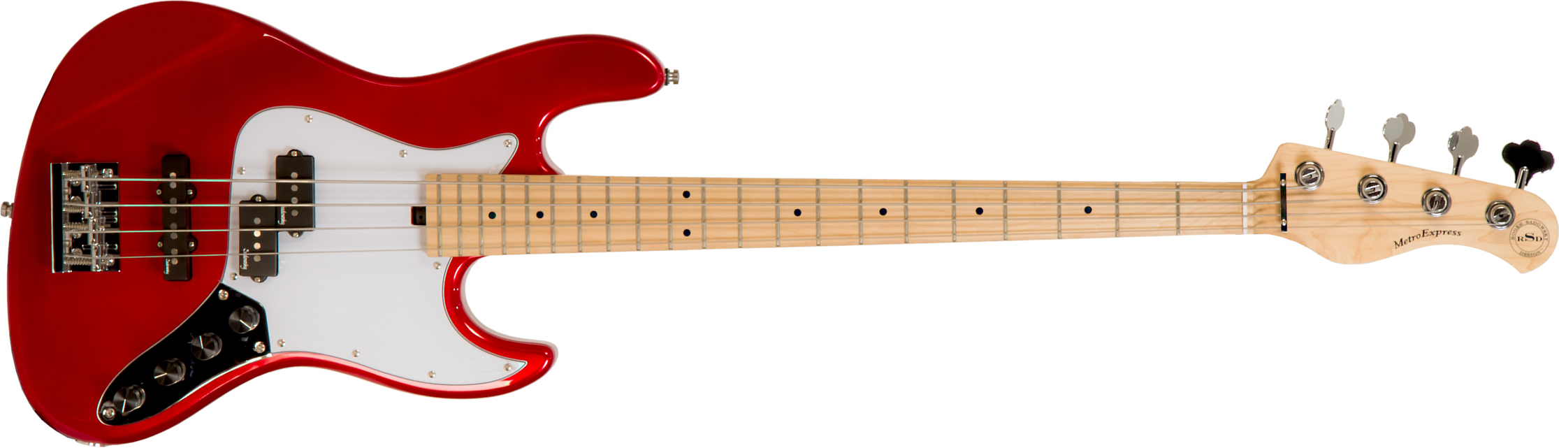 Sadowsky Hybrid P/j Bass 21 Fret 4c Metroexpress Mn - Candy Apple Red - Solid body elektrische bas - Main picture