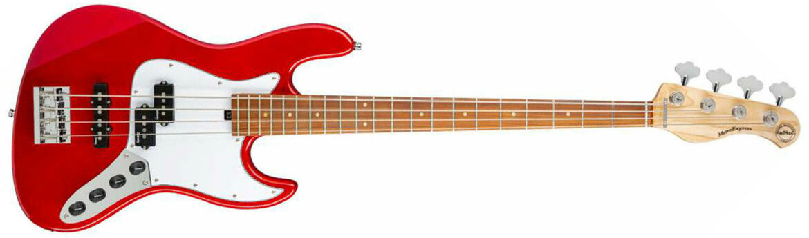 Sadowsky Hybrid P/j Bass 21 Fret 4c Metroexpress Mor - Candy Apple Red Metallic - Solid body elektrische bas - Main picture