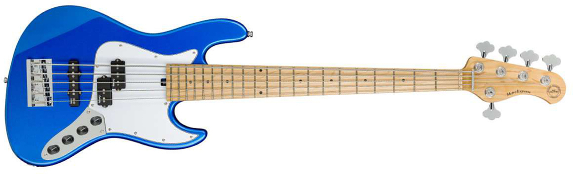 Sadowsky Hybrid P/j Bass 21 Fret 5c Metroexpress Mn - Ocean Blue Metallic - Solid body elektrische bas - Main picture