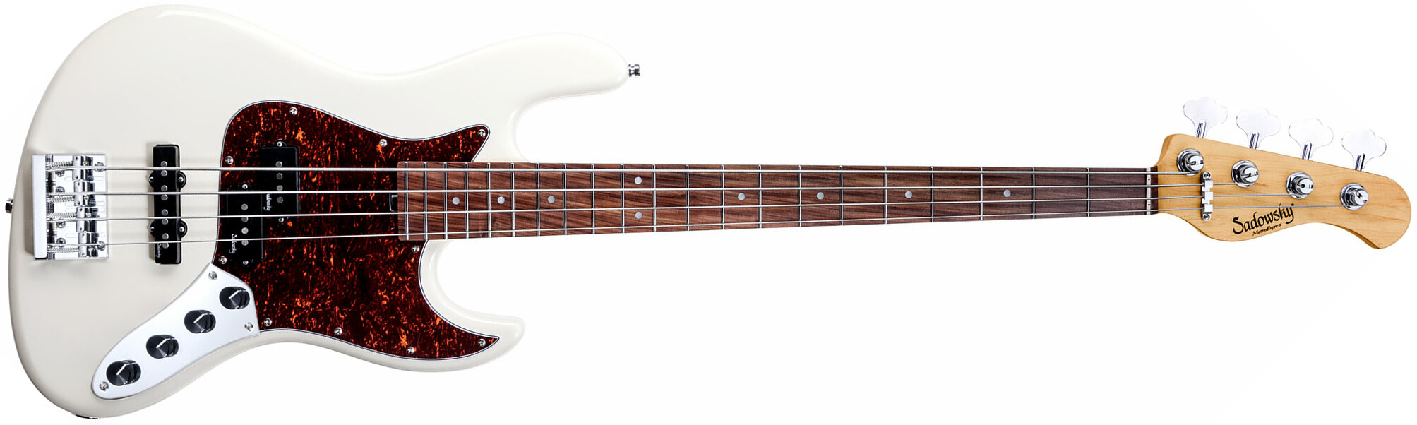 Sadowsky Hybrid Pj Bass 21 Fret 4c Metroexpress V2 Rw - Olympic White - Solid body elektrische bas - Main picture