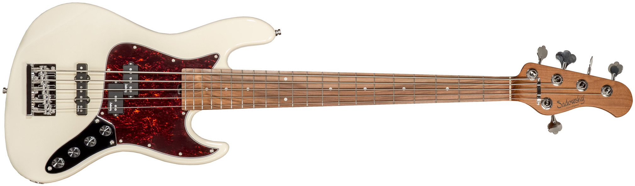 Sadowsky Hybrid Pj Bass 21 Fret 5c Metroexpress V2 Pf - Olympic White - Solid body elektrische bas - Main picture