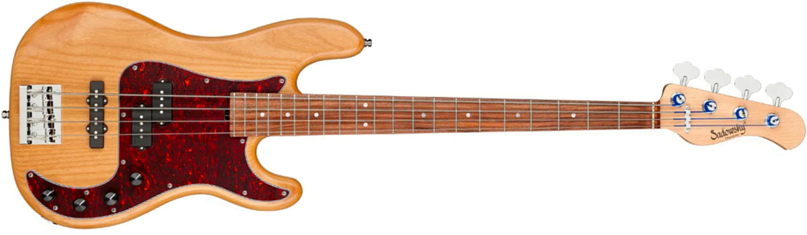 Sadowsky Hybrid Pj Bass 21 Fret Alder 4c Metroline All Active Mor - Natural Transparent Satin - Solid body elektrische bas - Main picture