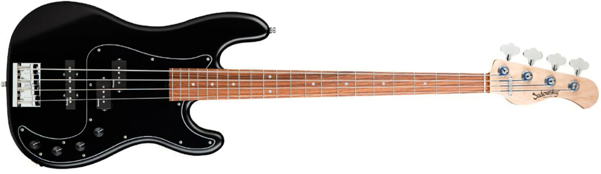 Sadowsky Hybrid Pj Bass 21 Fret Alder 4c Metroline All Active Mor - Solid Black Satin - Solid body elektrische bas - Main picture