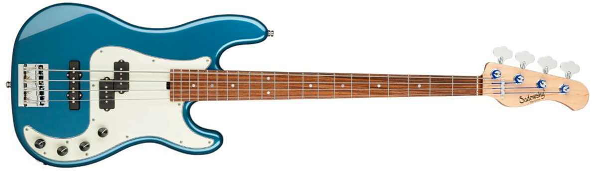 Sadowsky Hybrid Pj Bass 21 Fret Alder 4c Metroline All Active Mor - Dark Lake Placid Blue Metallic - Solid body elektrische bas - Main picture