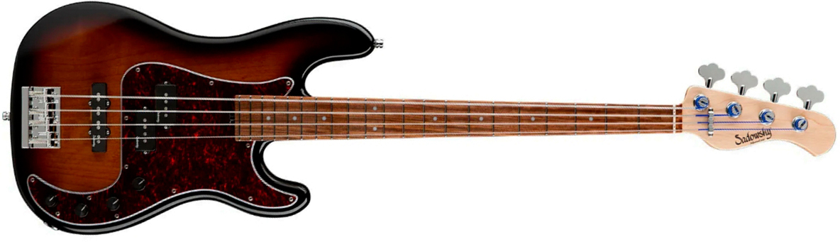 Sadowsky Hybrid Pj Bass 21 Fret Alder 4c Metroline All Active Mor - '59 Burst Transparent - Solid body elektrische bas - Main picture