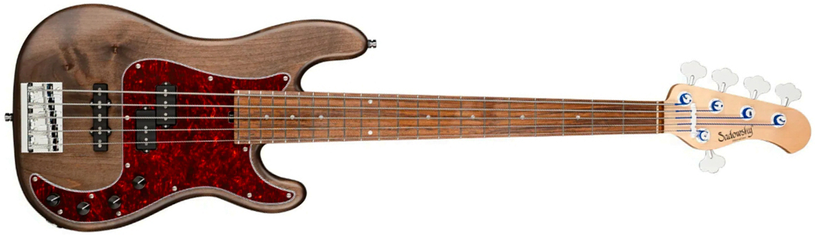 Sadowsky Hybrid Pj Bass 21 Fret Alder 5c Metroline All Active Mor - Nirvana Black Transparent Satin - Solid body elektrische bas - Main picture