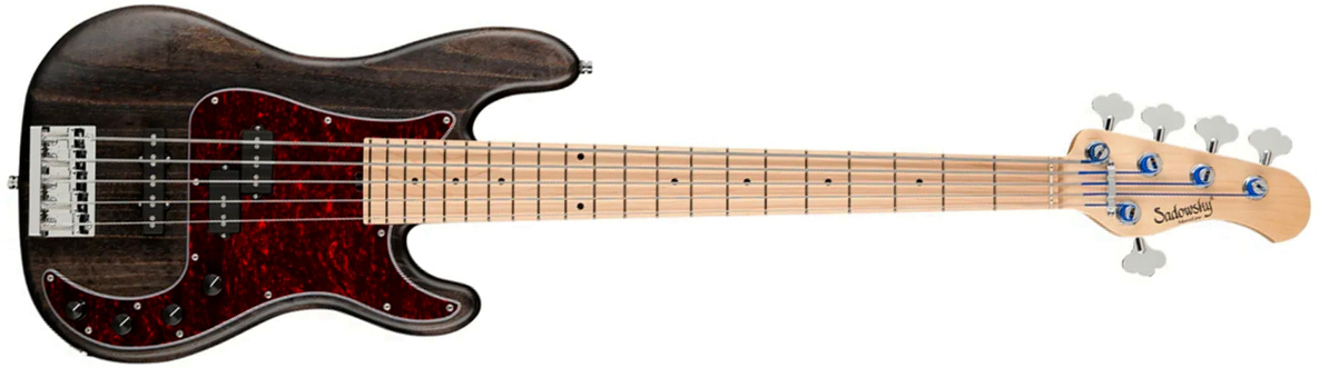 Sadowsky Hybrid Pj Bass 21 Fret Ash 5c Metroline All Active Mn - Nirvana Black Transparent Satin - Solid body elektrische bas - Main picture