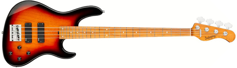 Sadowsky Modern Bass 24-fret 4c Metroexpress Active Mn - Tobacco Sunburst Transparent - Solid body elektrische bas - Main picture