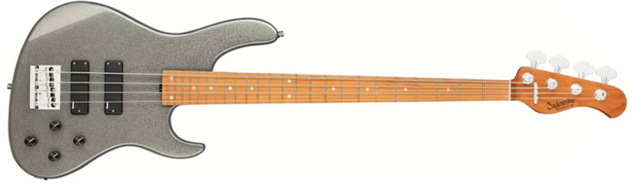 Sadowsky Modern Bass 24-fret 4c Metroexpress Active Mn - Solid Silver Metallic - Solid body elektrische bas - Main picture