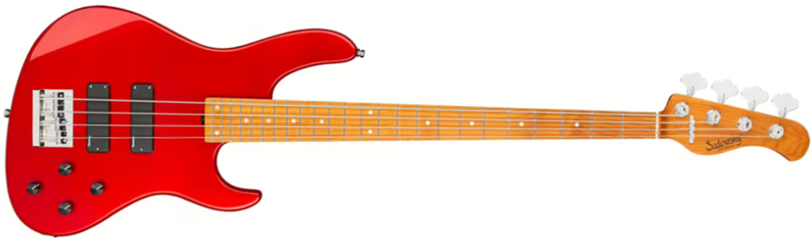 Sadowsky Modern Bass 24-fret 4c Metroexpress Active Mn - Candy Apple Red Metallic - Solid body elektrische bas - Main picture