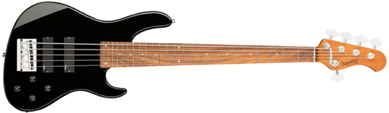 Sadowsky Modern Bass 24-fret 5c Metroexpress Active Mor - Solid Black - Solid body elektrische bas - Main picture