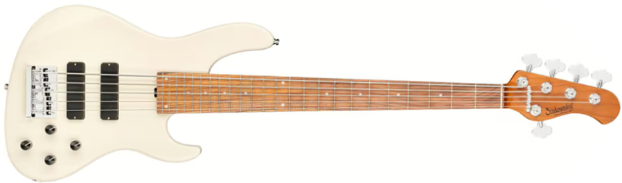 Sadowsky Modern Bass 24-fret 5c Metroexpress Active Mor - Solid Olympic White - Solid body elektrische bas - Main picture