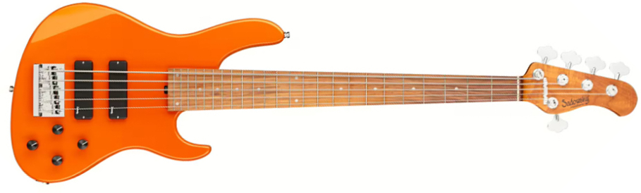 Sadowsky Modern Bass 24-fret 5c Metroexpress Active Mor - Solid Candy Apple Orange Metallic - Solid body elektrische bas - Main picture