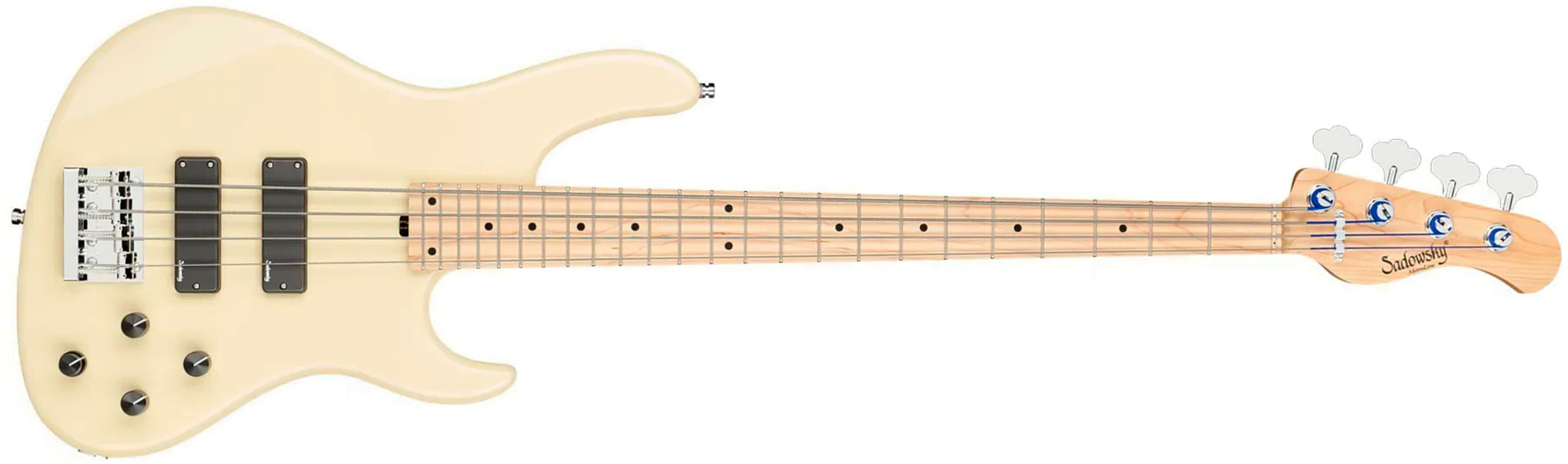 Sadowsky Modern Bass 24 Fret Ash 4c Metroline All Active Mn - Solid Olympic White - Solid body elektrische bas - Main picture