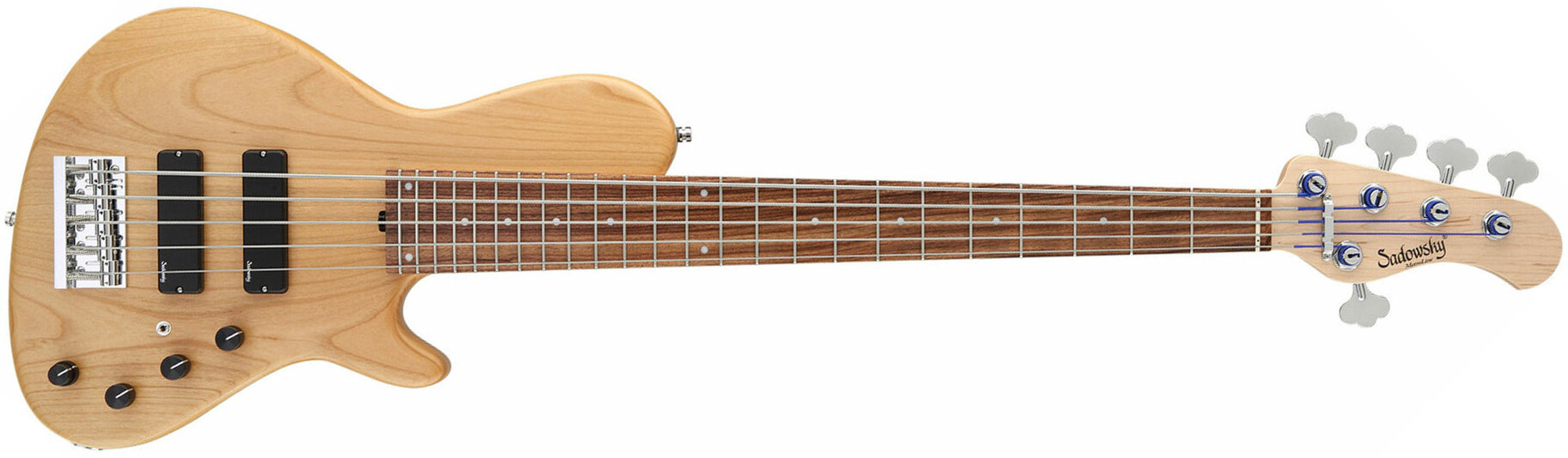 Sadowsky Single Cut Bass 24f Alder 5c Metroline All Active Pf - Natural Satin - Solid body elektrische bas - Main picture