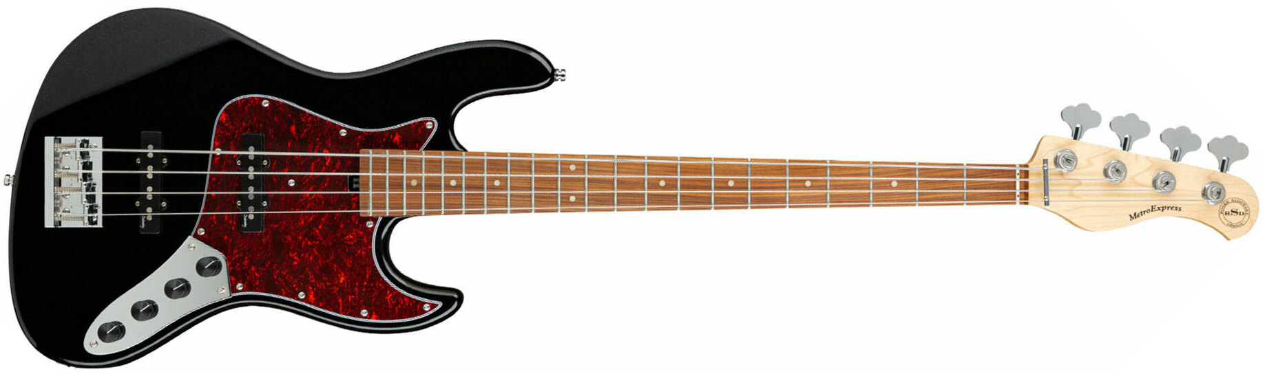 Sadowsky Vintage J/j Bass 21 Fret 4c Metroexpress Mor - Solid Black - Solid body elektrische bas - Main picture