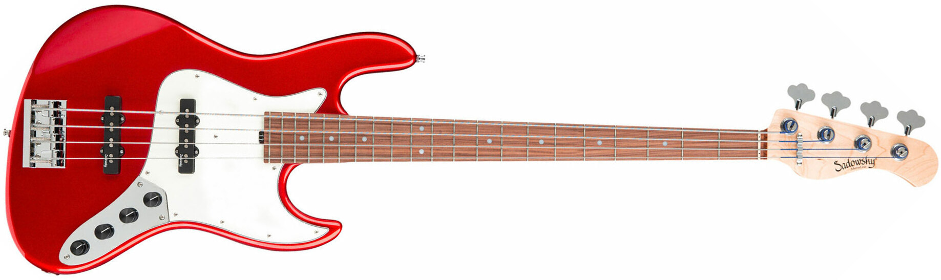 Sadowsky Vintage J/j Bass 21 Fret Alder 4c Metroline All Active Mor - Solid Candy Apple Red Metallic - Solid body elektrische bas - Main picture