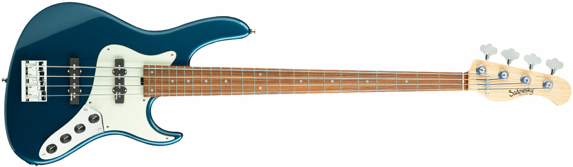 Sadowsky Vintage J/j Bass 24 Fret Alder 4c Metroline All Active Mor - Dark Lake Placid Blue Metallic - Solid body elektrische bas - Main picture