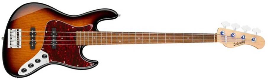 Sadowsky Vintage Jj Bass 21 Fret Alder 4c Metroline All Active Mor - '59 Burst Transparent - Solid body elektrische bas - Main picture