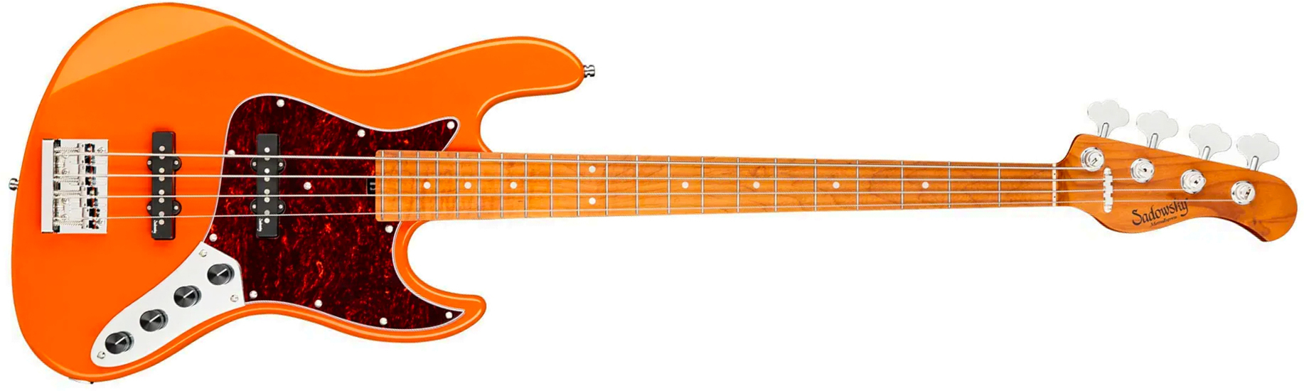 Sadowsky Vintage Jj Bass 21f 4c Metroexpress Mn - Candy Apple Orange Metallic - Solid body elektrische bas - Main picture