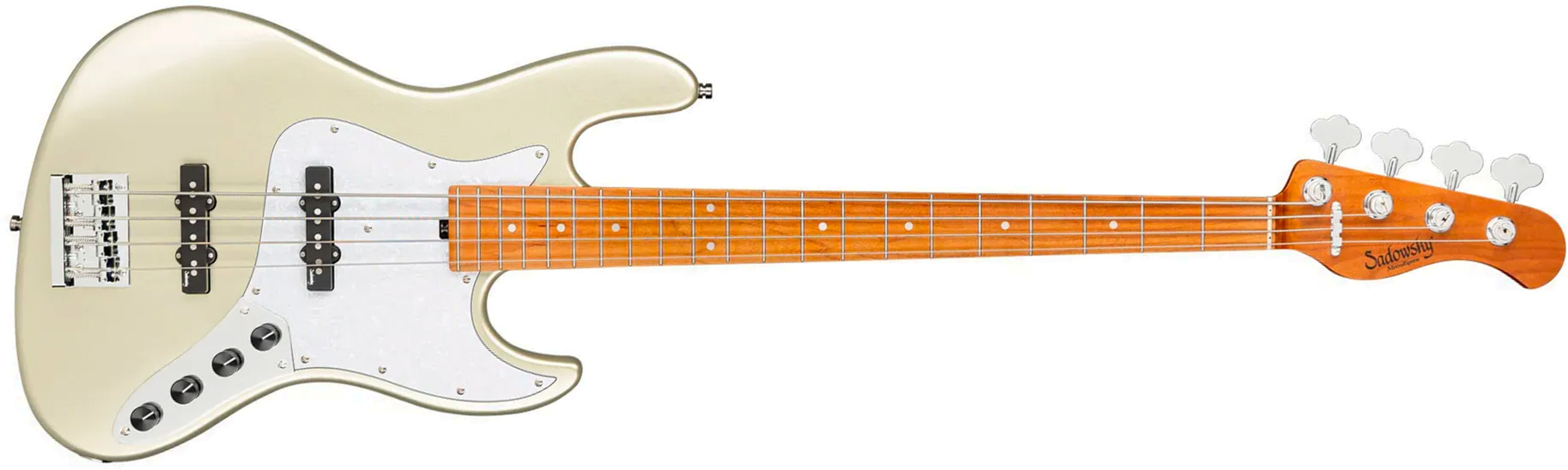 Sadowsky Vintage Jj Bass 21f 4c Metroexpress Mn - Champagne Metallic - Solid body elektrische bas - Main picture